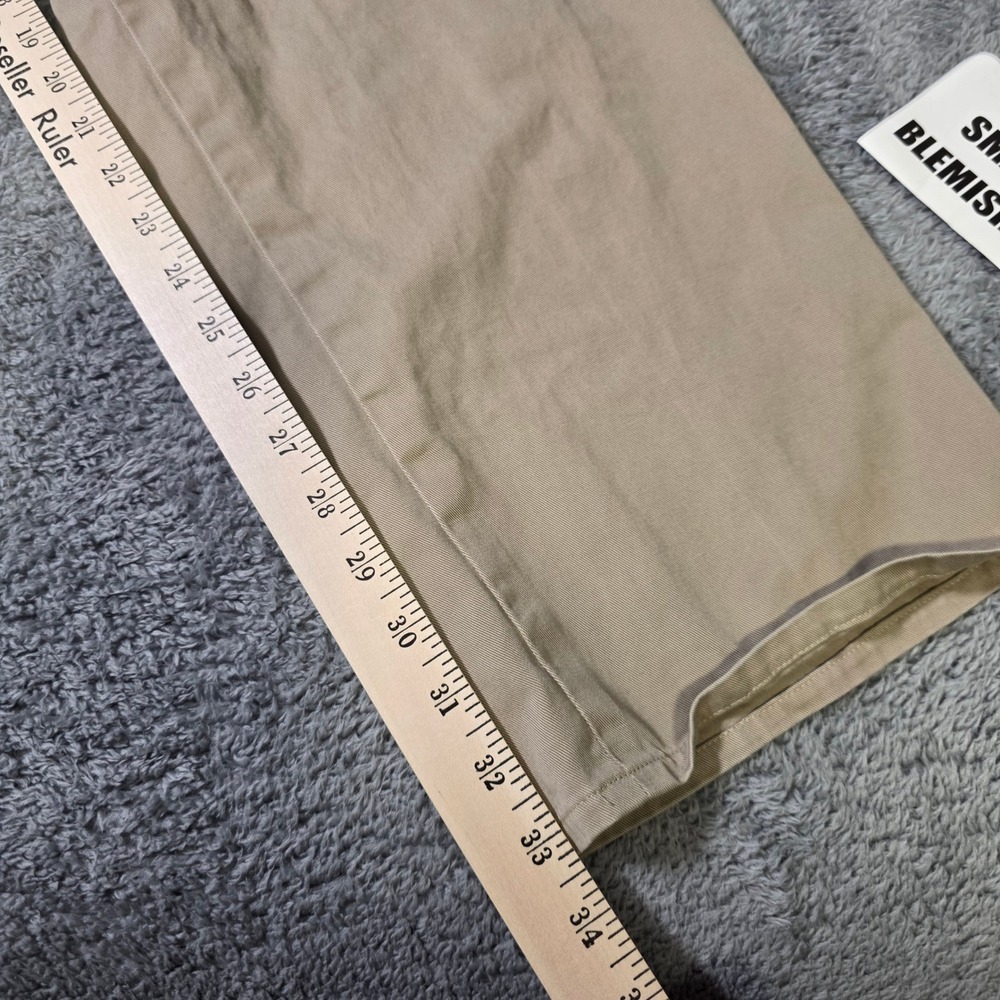 Polo Ralph Lauren Mens 36x33 Andrew Pant Tan Pleated Cotton Chino Trousers Tall - Picture 7 of 10